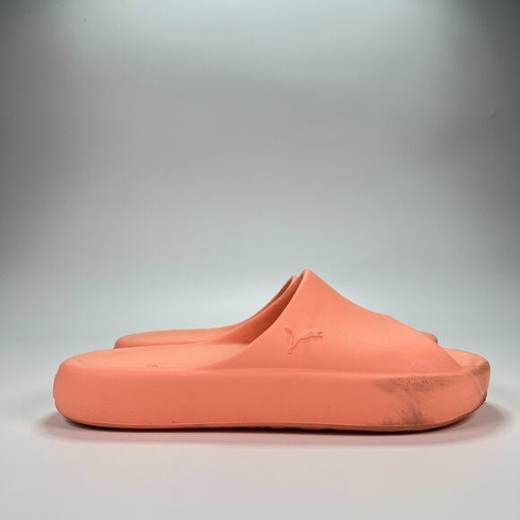 PUMA Shibui Cat Slides Peach Pink Slip On Lightweight Sandals Youth Size 4 - Picture 1 of 8